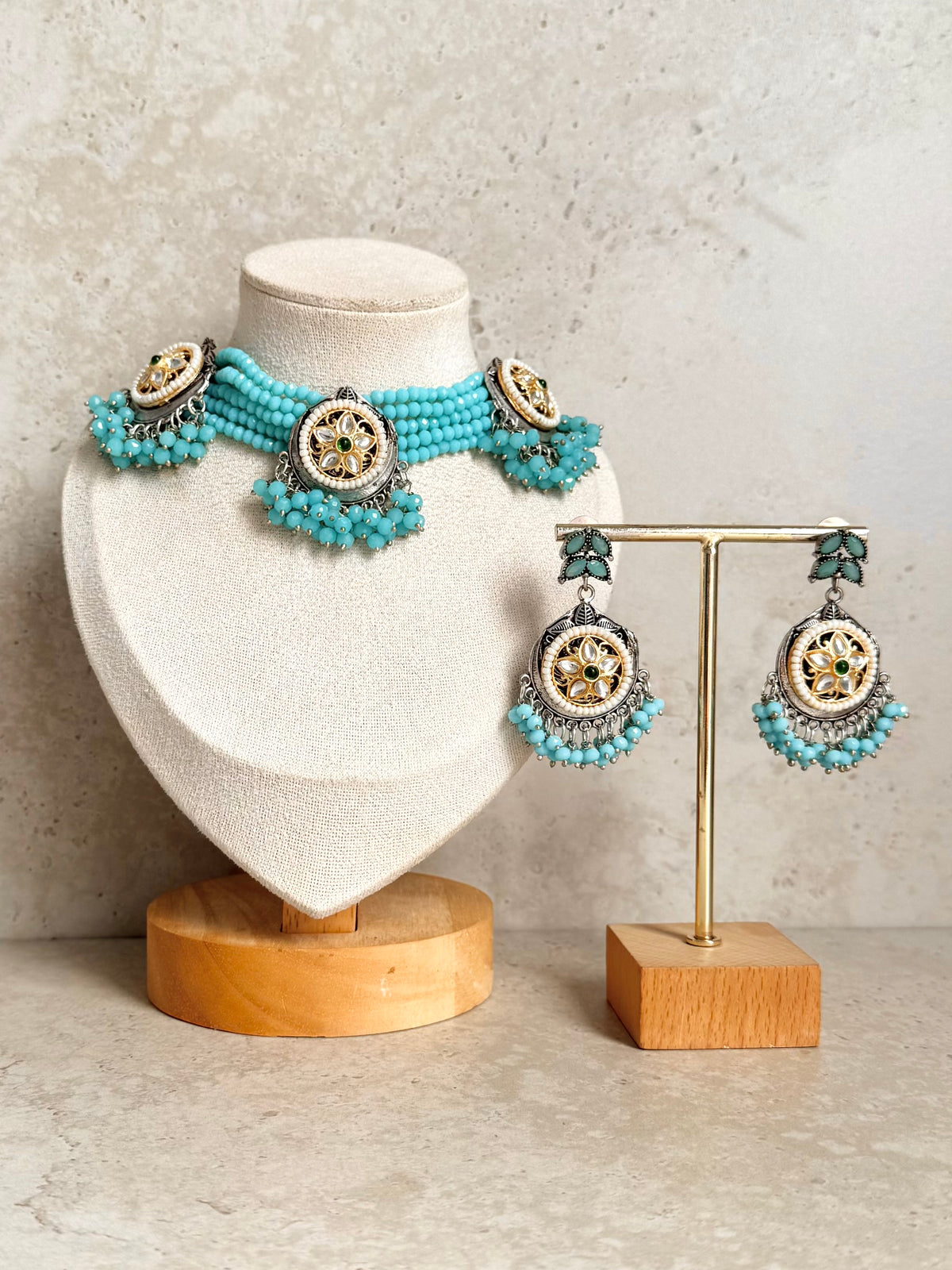 Rattan Necklace Set