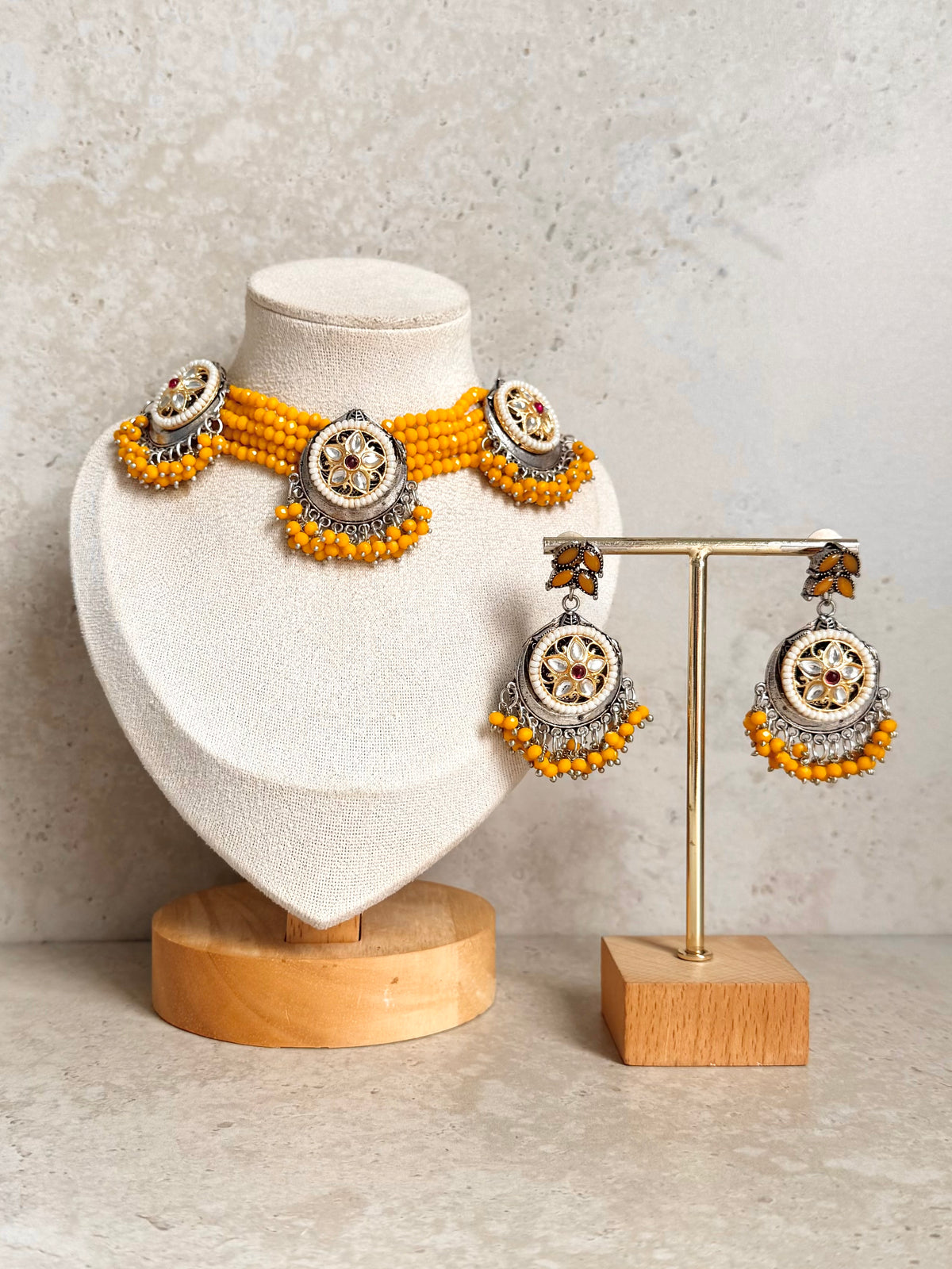 Rattan Necklace Set