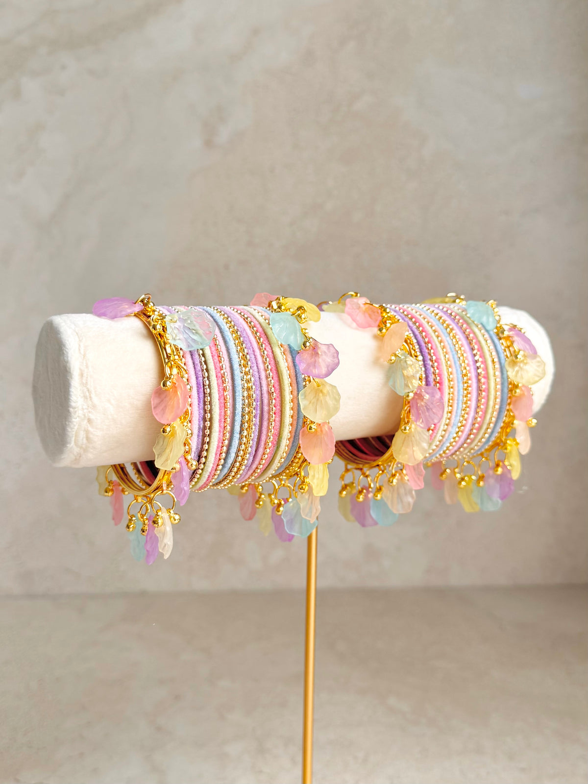Pastel Petal Bangle Set