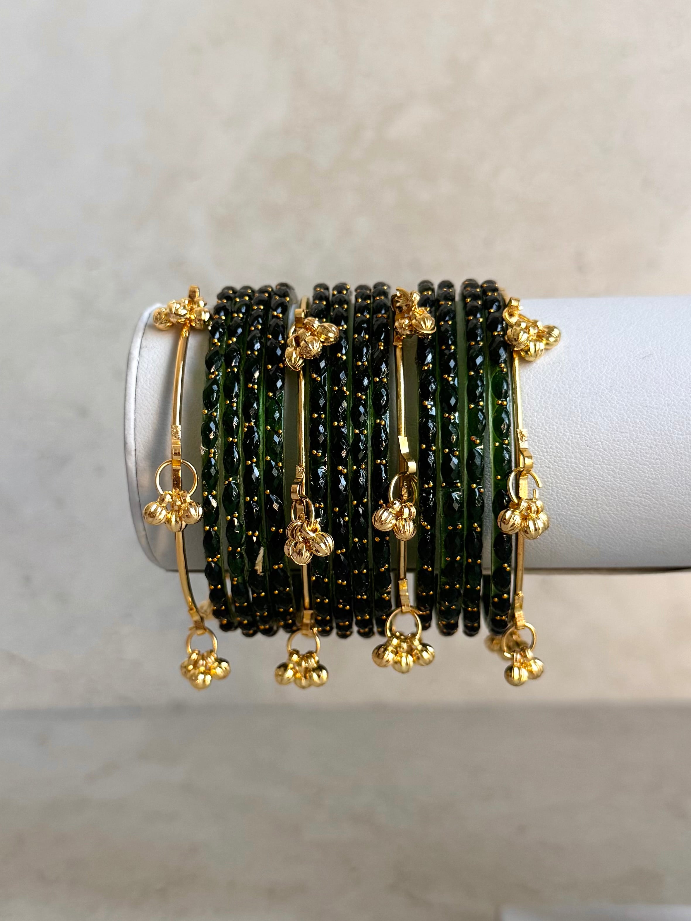 Kashmiri Bangles - Dark Green