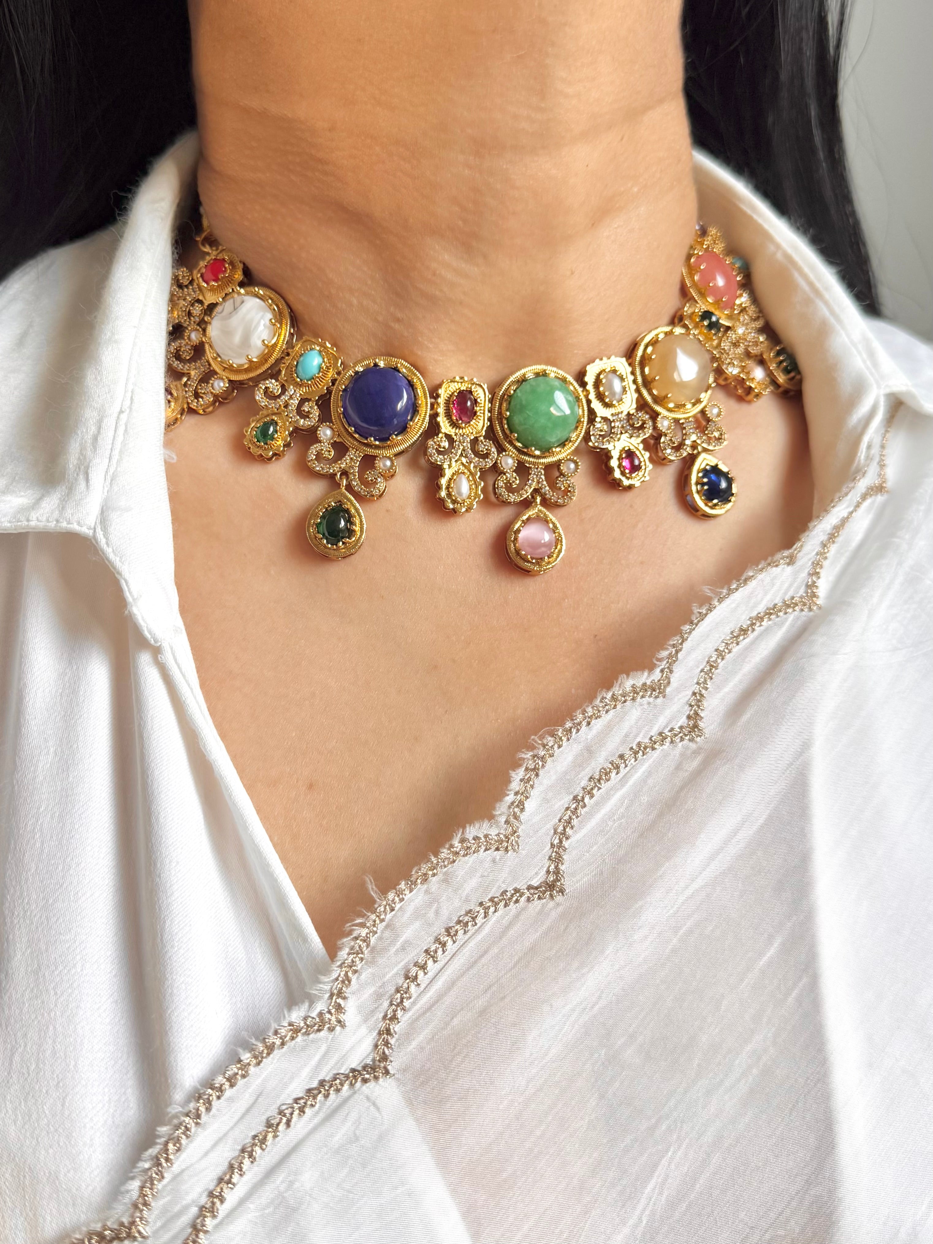 Rose Necklace Set