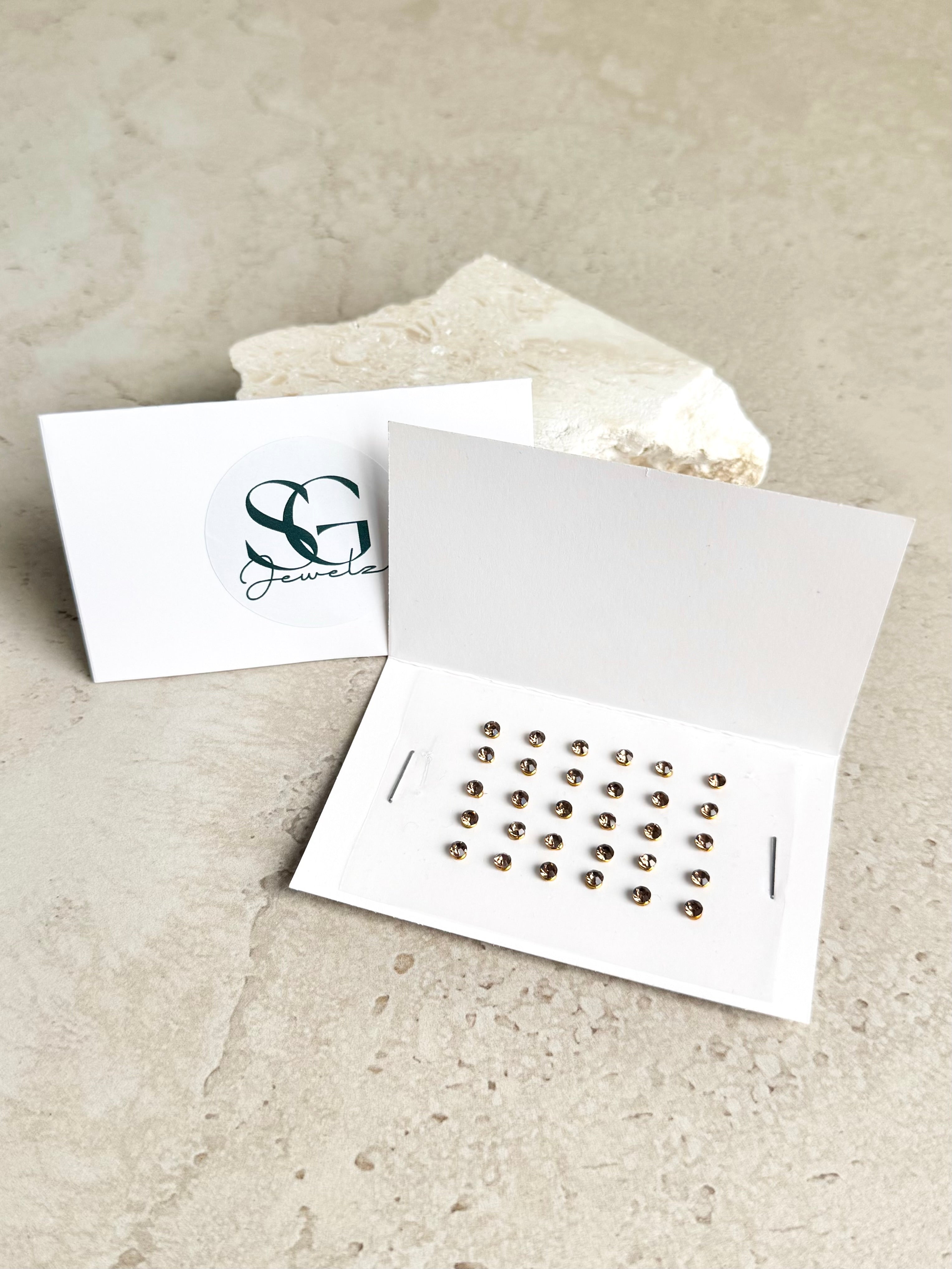 Gold gem stone bindi - Big
