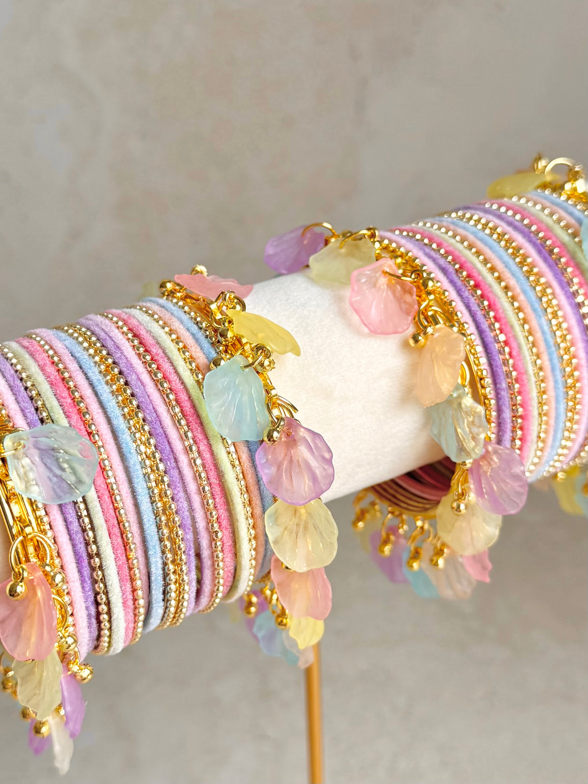 Pastel Petal Bangle Set