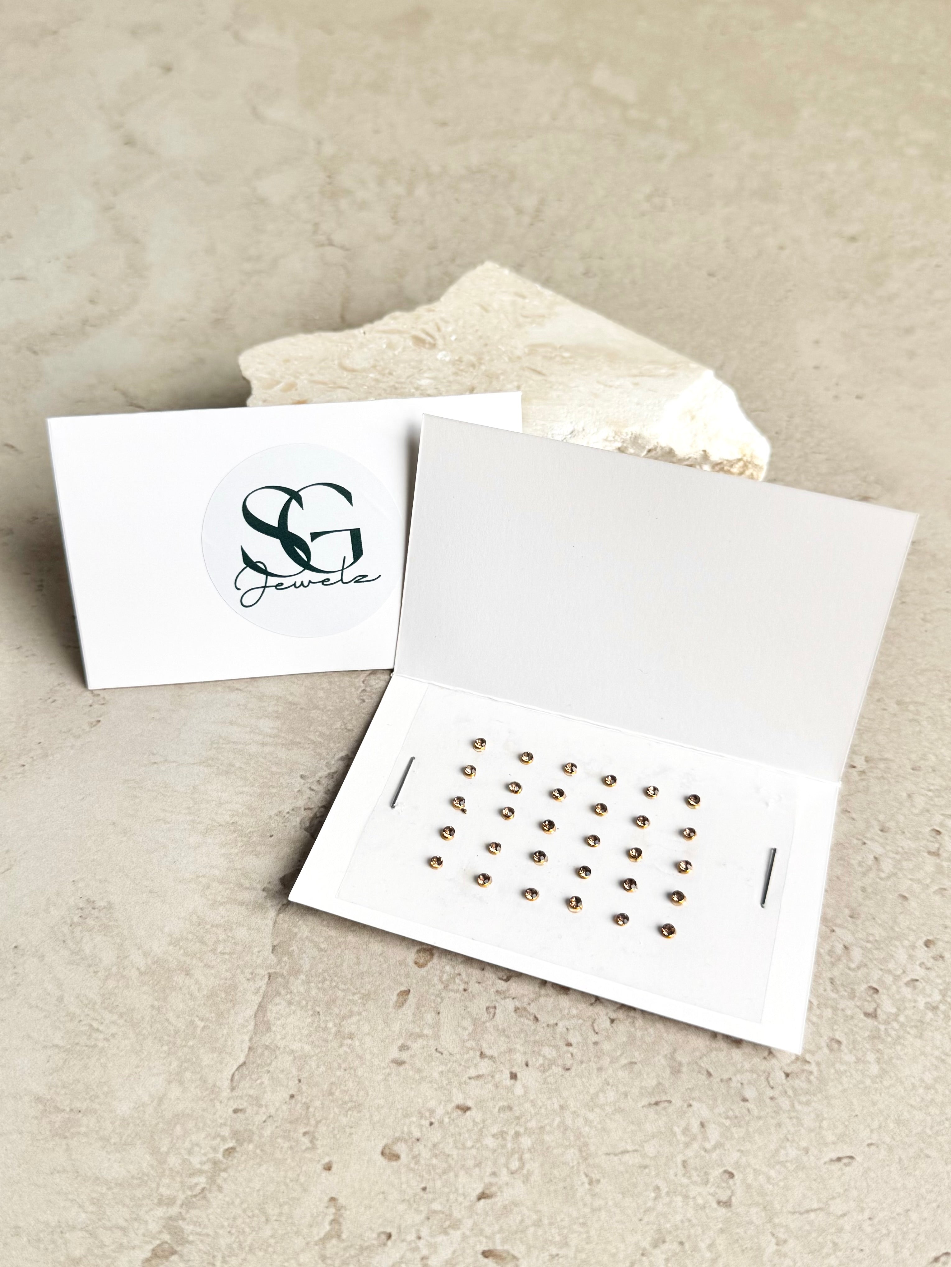 Gold gem stone bindi - small