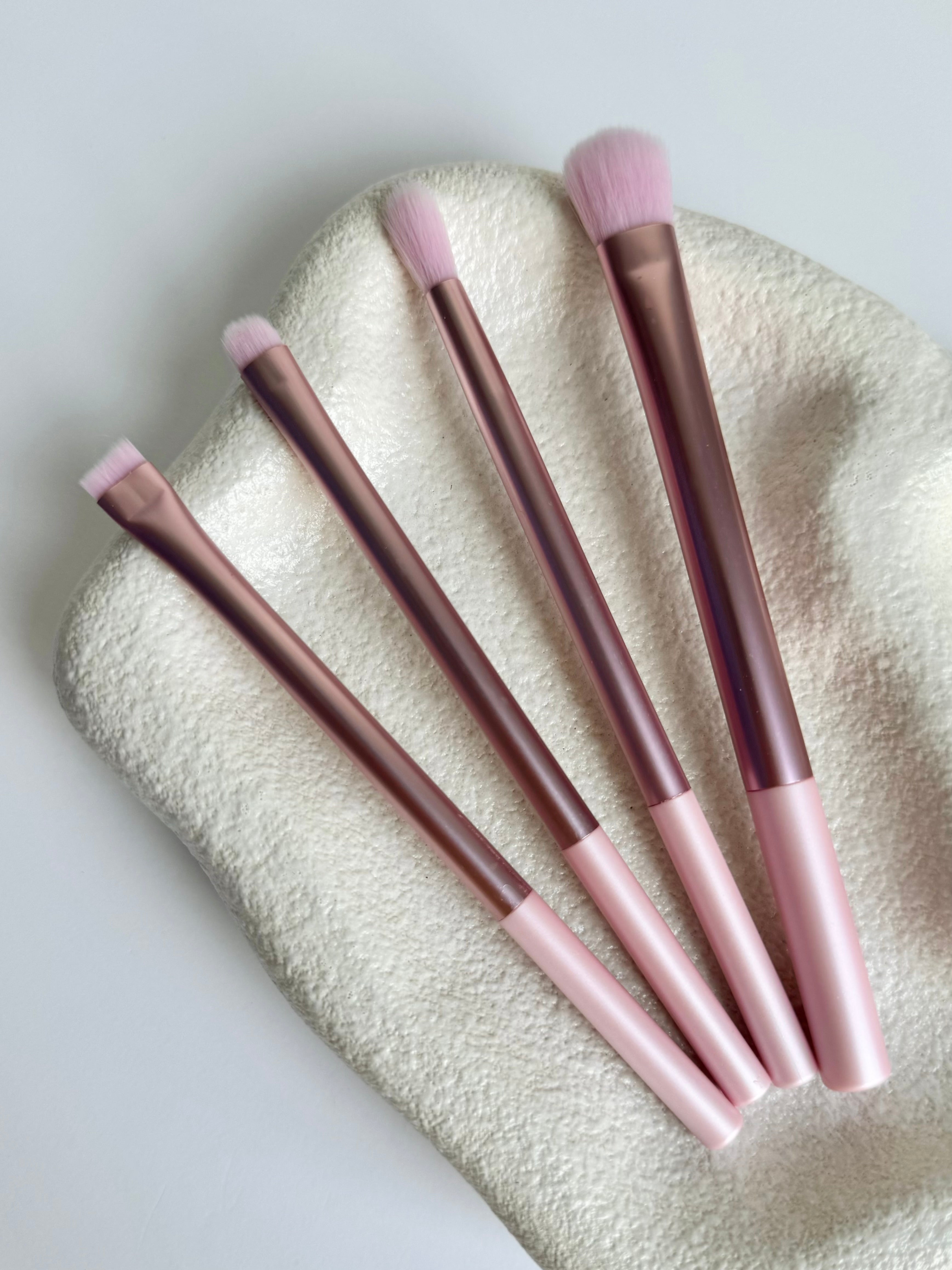 Makeup Brushes Pink - 4 pcs