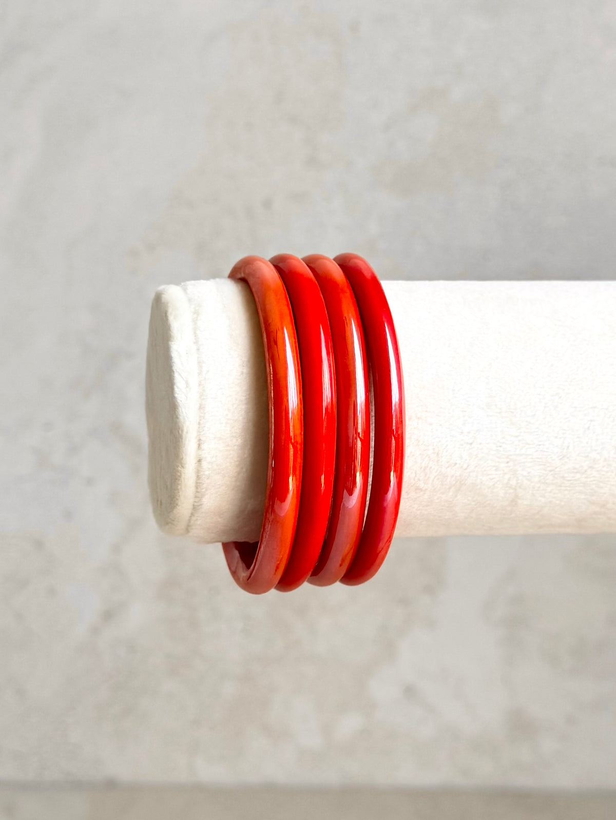 Orange Glass Bangles